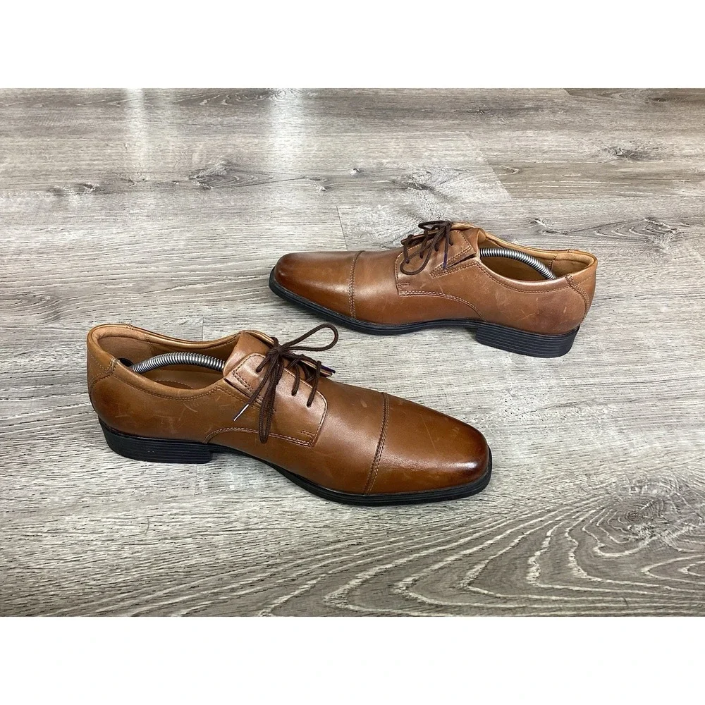 Clarks Collection Mens Size 11.5 Brown Dress Shoes 15770 Tilden Shoes